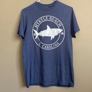 NWOT Myrtle Beach distressed shark tshirt. No tags at all. Size Medium.